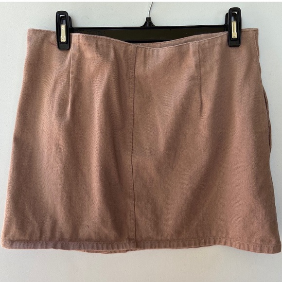 Chloe and Katie | Tan Corduroy Button-Up Skirt - Picture 2 of 3